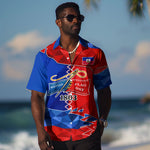 Haiti Flag Day Arcahaie 1803 Hawaiian Shirt Geometric Low Poly Flag Art - Birthplace Of Liberty Graphic