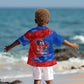 Haiti Flag Day Arcahaie 1803 Kid Hawaiian Shirt Geometric Low Poly Flag Art - Birthplace Of Liberty Graphic