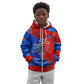 Haiti Flag Day Arcahaie 1803 Kid Hoodie Geometric Low Poly Flag Art - Birthplace Of Liberty Graphic