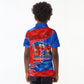 Haiti Flag Day Arcahaie 1803 Kid Polo Shirt Geometric Low Poly Flag Art - Birthplace Of Liberty Graphic
