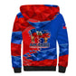 Haiti Flag Day Arcahaie 1803 Sherpa Hoodie Geometric Low Poly Flag Art - Birthplace Of Liberty Graphic