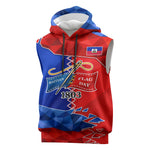 Haiti Flag Day Arcahaie 1803 Sleeveless Hoodie Geometric Low Poly Flag Art - Birthplace Of Liberty Graphic