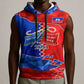 Haiti Flag Day Arcahaie 1803 Sleeveless Hoodie Geometric Low Poly Flag Art - Birthplace Of Liberty Graphic