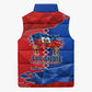 Haiti Flag Day Arcahaie 1803 Sleeveless Puffer Jacket Geometric Low Poly Flag Art - Birthplace Of Liberty Graphic