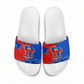 Haiti Flag Day Arcahaie 1803 Slide Sandals Geometric Low Poly Flag Art - Birthplace Of Liberty Graphic