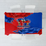 Haiti Flag Day Arcahaie 1803 Tablecloth Geometric Low Poly Flag Art - Birthplace Of Liberty Graphic