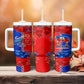 Haiti Flag Day Arcahaie 1803 Tumbler With Handle Geometric Low Poly Flag Art - Birthplace Of Liberty Graphic