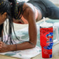 Haiti Flag Day Arcahaie 1803 Tumbler With Handle Geometric Low Poly Flag Art - Birthplace Of Liberty Graphic