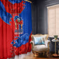 Haiti Flag Day Arcahaie 1803 Window Curtain Geometric Low Poly Flag Art - Birthplace Of Liberty Graphic