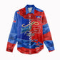 Haiti Flag Day Arcahaie 1803 Women Casual Shirt Geometric Low Poly Flag Art - Birthplace Of Liberty Graphic