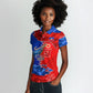 Haiti Flag Day Arcahaie 1803 Women Polo Shirt Geometric Low Poly Flag Art - Birthplace Of Liberty Graphic