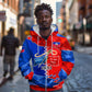Haiti Flag Day Arcahaie 1803 Zip Hoodie Geometric Low Poly Flag Art - Birthplace Of Liberty Graphic