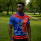 Haiti Flag Day Arcahaie 1803 Zipper Polo Shirt Geometric Low Poly Flag Art - Birthplace Of Liberty Graphic