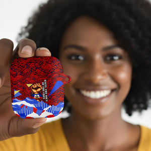 Haiti Flag Day Soul Of The Free L Union Fait La Force AirPods Case Peace Dove And Power Fist Art With Hibiscus And Broken Chains