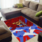 Haiti Flag Day Soul Of The Free L Union Fait La Force Area Rug Peace Dove And Power Fist Art With Hibiscus And Broken Chains