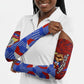 Haiti Flag Day Soul Of The Free L Union Fait La Force Arm Sleeves Peace Dove And Power Fist Art With Hibiscus And Broken Chains