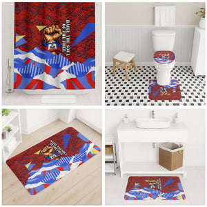 Haiti Flag Day Soul Of The Free L Union Fait La Force Bathroom Set Peace Dove And Power Fist Art With Hibiscus And Broken Chains