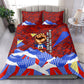 Haiti Flag Day Soul Of The Free L Union Fait La Force Bedding Set Peace Dove And Power Fist Art With Hibiscus And Broken Chains