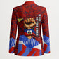 Haiti Flag Day Soul Of The Free L Union Fait La Force Blazer Peace Dove And Power Fist Art With Hibiscus And Broken Chains