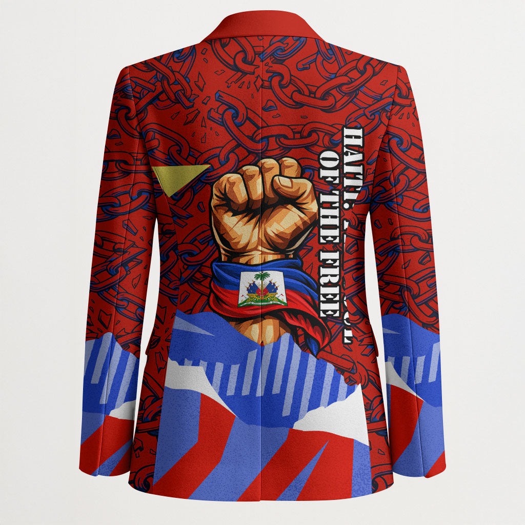 Haiti Flag Day Soul Of The Free L Union Fait La Force Blazer Peace Dove And Power Fist Art With Hibiscus And Broken Chains