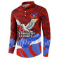 Haiti Flag Day Soul Of The Free L Union Fait La Force Button Sweatshirt Peace Dove And Power Fist Art With Hibiscus And Broken Chains