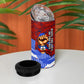 Haiti Flag Day Soul Of The Free L Union Fait La Force 4 in 1 Can Cooler Tumbler Peace Dove And Power Fist Art With Hibiscus And Broken Chains