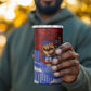 Haiti Flag Day Soul Of The Free L Union Fait La Force 4 in 1 Can Cooler Tumbler Peace Dove And Power Fist Art With Hibiscus And Broken Chains