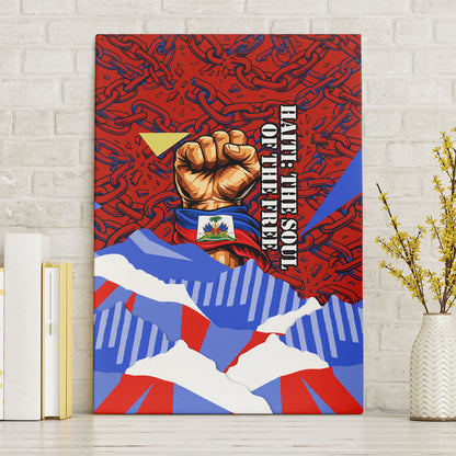 Haiti Flag Day Soul Of The Free L Union Fait La Force Canvas Wall Art Peace Dove And Power Fist Art With Hibiscus And Broken Chains