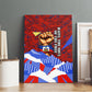 Haiti Flag Day Soul Of The Free L Union Fait La Force Canvas Wall Art Peace Dove And Power Fist Art With Hibiscus And Broken Chains