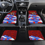 Haiti Flag Day Soul Of The Free L Union Fait La Force Car Mats Peace Dove And Power Fist Art With Hibiscus And Broken Chains