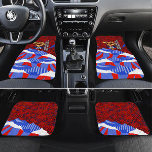 Haiti Flag Day Soul Of The Free L Union Fait La Force Car Mats Peace Dove And Power Fist Art With Hibiscus And Broken Chains
