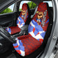 Haiti Flag Day Soul Of The Free L Union Fait La Force Car Seat Cover Peace Dove And Power Fist Art With Hibiscus And Broken Chains