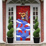 Haiti Flag Day Soul Of The Free L Union Fait La Force Door Cover Peace Dove And Power Fist Art With Hibiscus And Broken Chains