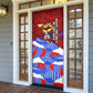 Haiti Flag Day Soul Of The Free L Union Fait La Force Door Cover Peace Dove And Power Fist Art With Hibiscus And Broken Chains