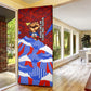 Haiti Flag Day Soul Of The Free L Union Fait La Force Door Cover Peace Dove And Power Fist Art With Hibiscus And Broken Chains