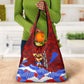 Haiti Flag Day Soul Of The Free L Union Fait La Force Grocery Bag Peace Dove And Power Fist Art With Hibiscus And Broken Chains