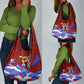 Haiti Flag Day Soul Of The Free L Union Fait La Force Grocery Bag Peace Dove And Power Fist Art With Hibiscus And Broken Chains