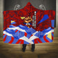Haiti Flag Day Soul Of The Free L Union Fait La Force Hooded Blanket Peace Dove And Power Fist Art With Hibiscus And Broken Chains