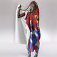 Haiti Flag Day Soul Of The Free L Union Fait La Force Hooded Blanket Peace Dove And Power Fist Art With Hibiscus And Broken Chains