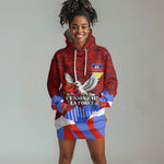 Haiti Flag Day Soul Of The Free L Union Fait La Force Hoodie Dress Peace Dove And Power Fist Art With Hibiscus And Broken Chains