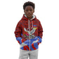 Haiti Flag Day Soul Of The Free L Union Fait La Force Kid Hoodie Peace Dove And Power Fist Art With Hibiscus And Broken Chains