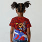 Haiti Flag Day Soul Of The Free L Union Fait La Force Kid T shirt Peace Dove And Power Fist Art With Hibiscus And Broken Chains