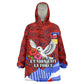 Haiti Flag Day Soul Of The Free L Union Fait La Force Kid Wearable Blanket Hoodie Peace Dove And Power Fist Art With Hibiscus And Broken Chains