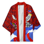 Haiti Flag Day Soul Of The Free L Union Fait La Force Kimono Peace Dove And Power Fist Art With Hibiscus And Broken Chains