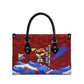 Haiti Flag Day Soul Of The Free L Union Fait La Force Leather Bag Peace Dove And Power Fist Art With Hibiscus And Broken Chains