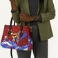 Haiti Flag Day Soul Of The Free L Union Fait La Force Leather Bag Peace Dove And Power Fist Art With Hibiscus And Broken Chains