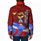 Haiti Flag Day Soul Of The Free L Union Fait La Force Padded Jacket Peace Dove And Power Fist Art With Hibiscus And Broken Chains