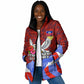 Haiti Flag Day Soul Of The Free L Union Fait La Force Padded Jacket Peace Dove And Power Fist Art With Hibiscus And Broken Chains