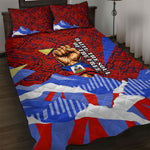 Haiti Flag Day Soul Of The Free L Union Fait La Force Quilt Bed Set Peace Dove And Power Fist Art With Hibiscus And Broken Chains