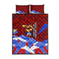 Haiti Flag Day Soul Of The Free L Union Fait La Force Quilt Bed Set Peace Dove And Power Fist Art With Hibiscus And Broken Chains